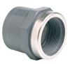 PVCu Socket plain/BSP female threaded reinforced